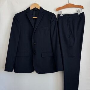 Ralph Lauren Kids Size 10/12  Suit Jacket and Pants Navy Blue 2 Pieces Tuxedo